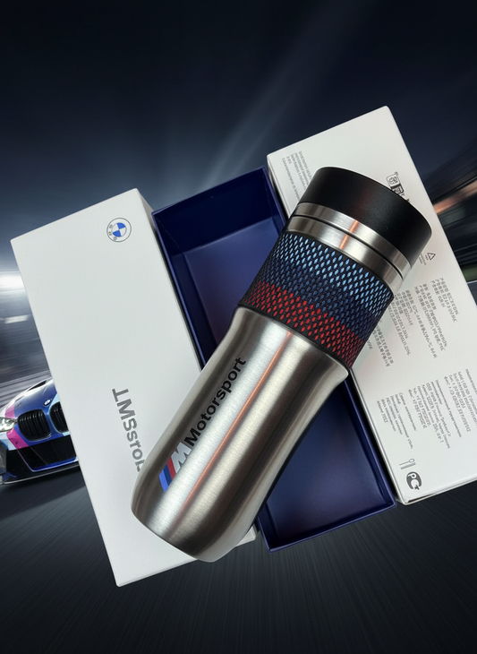 BMW M Motorsport 450ml Modern Racing Limited Collection Thermal Travel Mug Cup