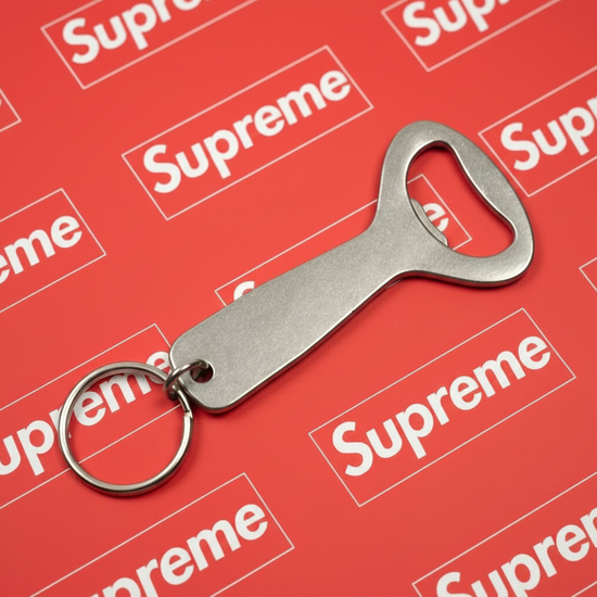 Supreme Modern Fashion Trendy Silver Metal Bottle Opener Keychain