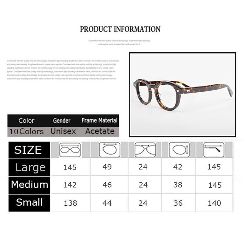 Trendy Optical Unisex Optical Johnny Depp LEMTOSH Vintage Clear Frames EyeGlasses