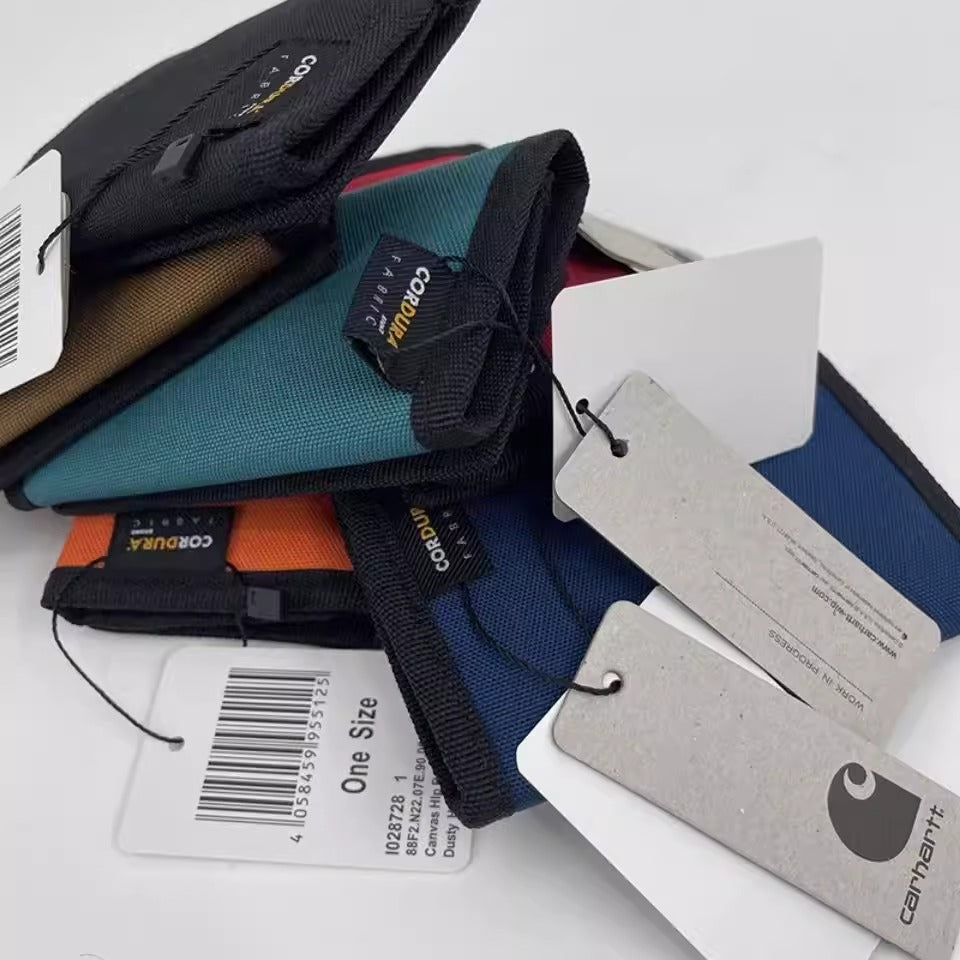 Carhartt Unisex Cordura Fabric Small Waterproof City Logo Streetwear Wallet