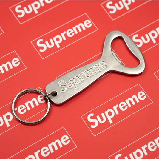 Supreme Modern Fashion Trendy Silver Metal Bottle Opener Keychain