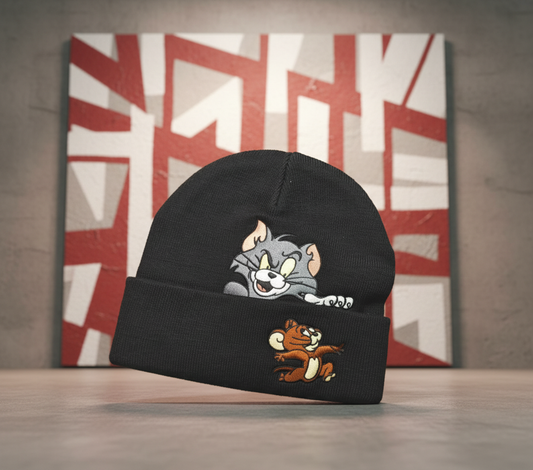 Supreme NYC Tom & Jerry Embroidered Modern Trendy Warm Winter Beanie One Size