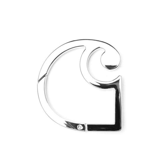 Carhartt WIP Modern Streetwear Chrome Silver Logo Exclusive Key Chain Carabiner