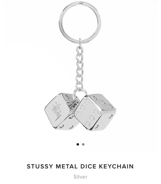 silver streetwear keychain Stussy Modern Silver Streetwear